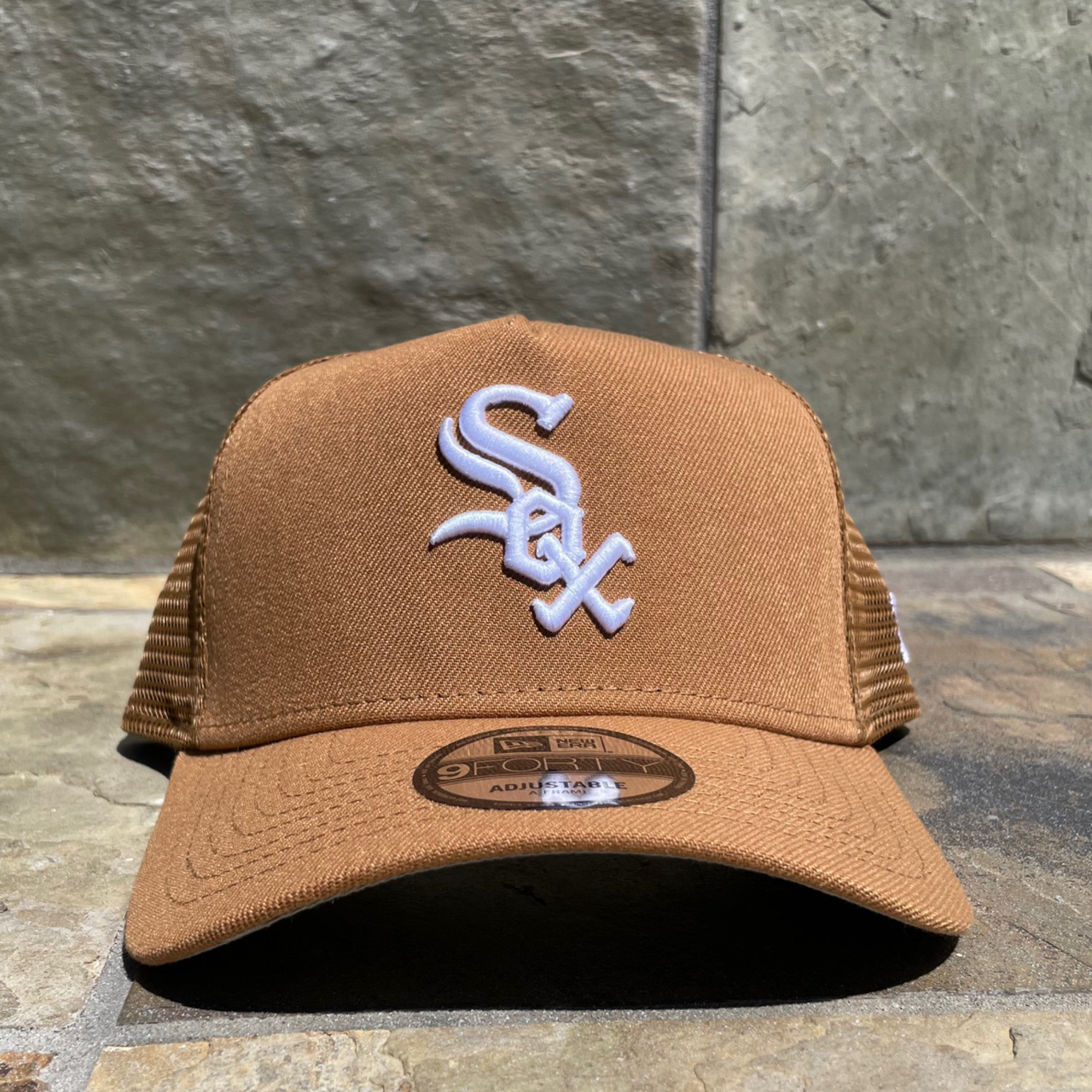 Light Bronze Chicago White Sox 9Forty A-Frame Trucker Snapback New Era