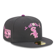 Front View of New Era Chicago White Sox Day of the Dead Graphite 59FIFTY Fitted Hat