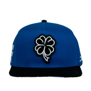 JC Hat Trebol Clover logo Royal blue/Black snapback Cap.