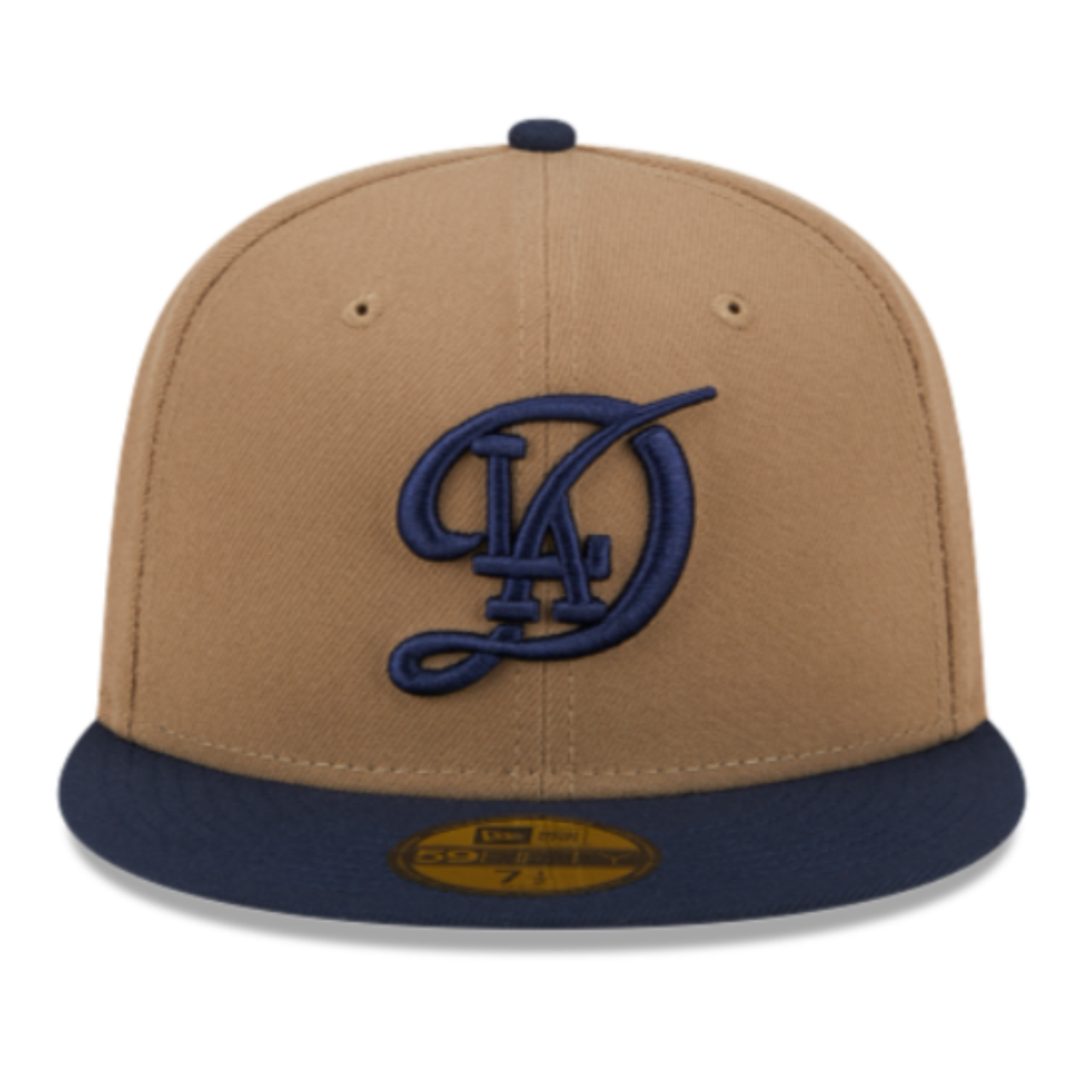 New Era City Connect Los Angeles Dodgers LA Khaki/Navy 2 Tone 59Fifty Fitted Hat Front