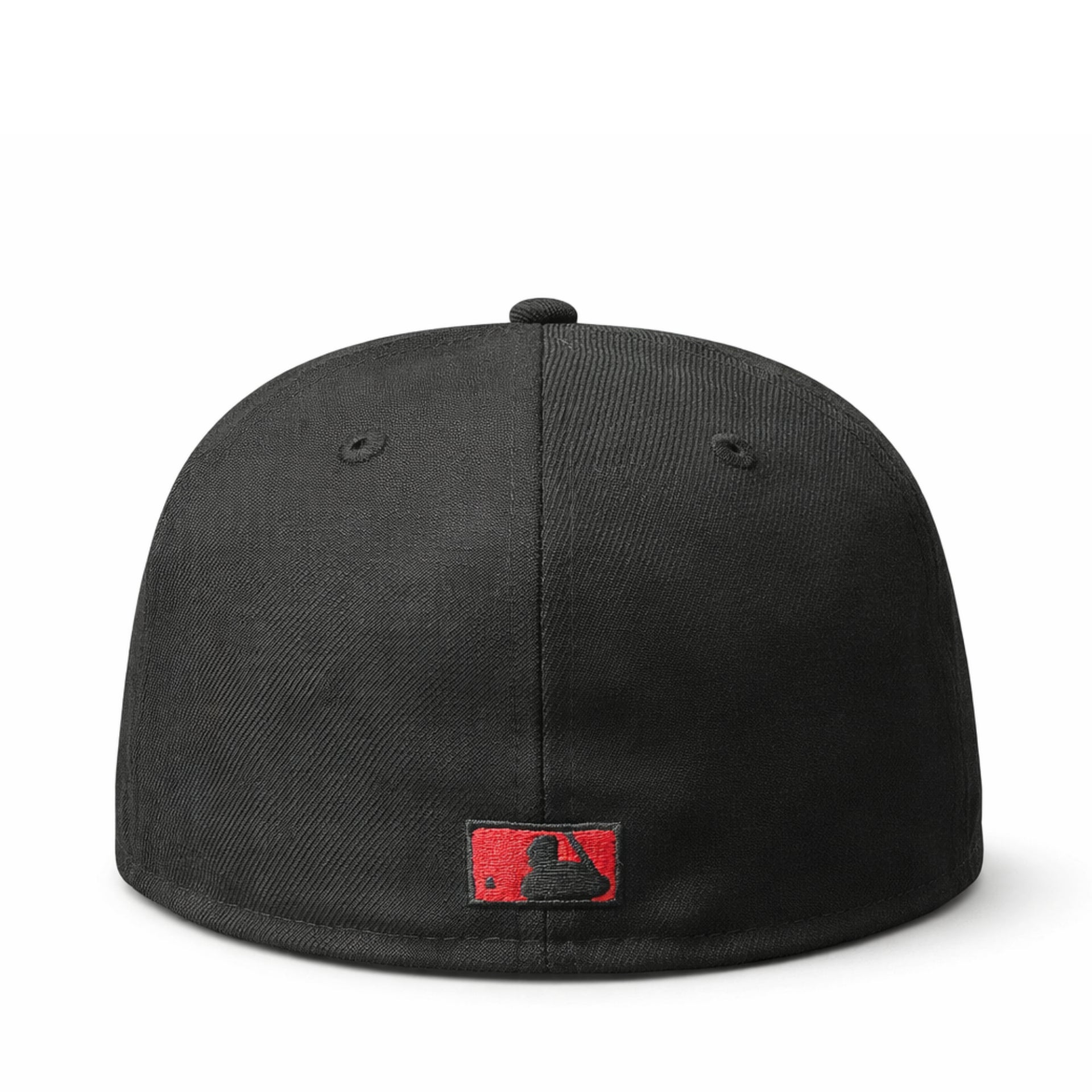 back of New Era St. Louis Cardinals Busch Stadium Final Season Cooperstown Wool 59FIFTY Fitted Hat Black Red