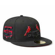 New Era St. Louis Cardinals Busch Stadium Final Season Cooperstown Wool 59FIFTY Fitted Hat Black Red