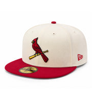 New Era St. Louis Cardinals Chrome Red 59FIFTY Fitted Hat front angle view