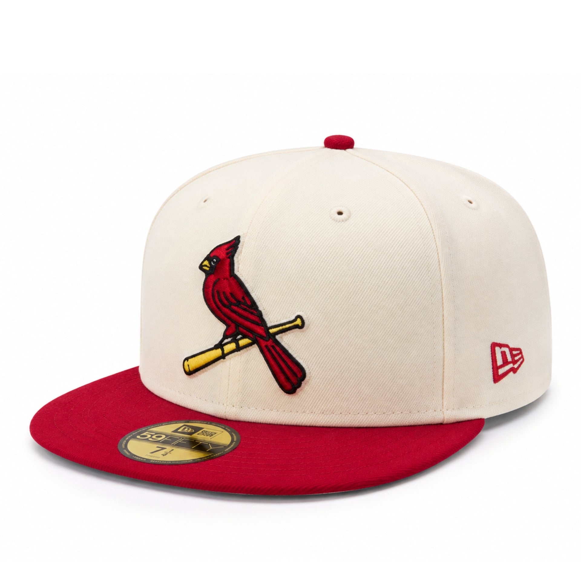 New Era St. Louis Cardinals Chrome Red 59FIFTY Fitted Hat front angle view
