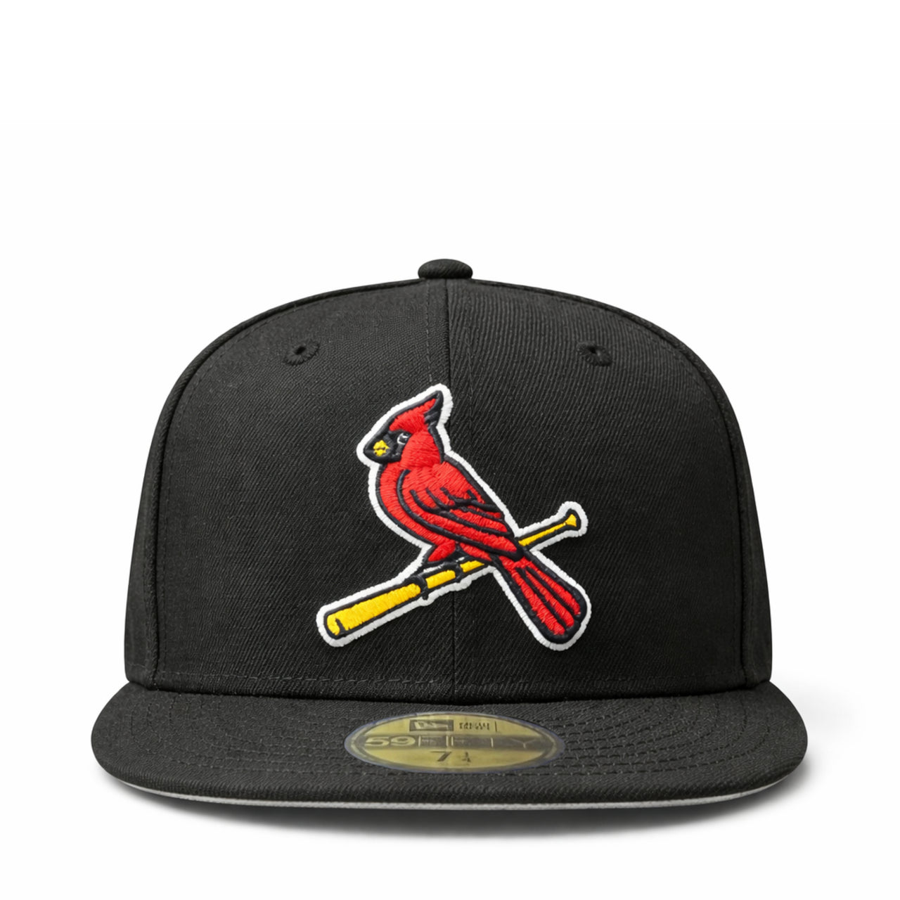 front view of New Era St. Louis Cardinals Cooperstown 59FIFTY Fitted Hat Black