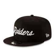 New Era 9FIFTY NFL Las Vegas Raiders Script Men's Snapback Hat Black