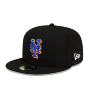 New Era MLB New York Mets 59FIFTY Black Front