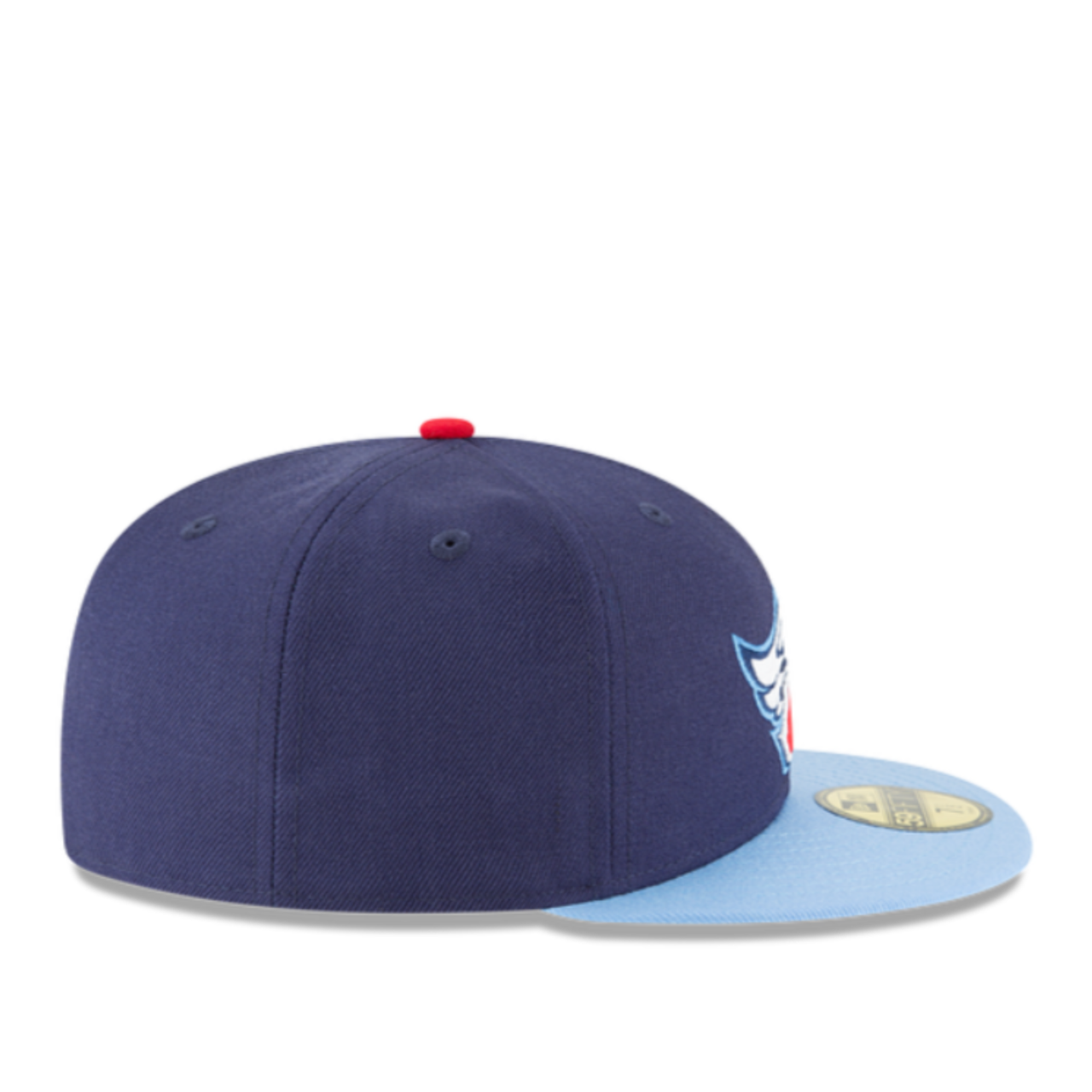 New Era MLB Los Angeles Anaheim Angels 1997 Cooperstown Navy/Sky Blue 2 Tone 59FIFTY Fitted Men's Hat Side