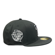 side of Texas Rangers ASG 2024 Black White 59FIFTY Fitted Hat