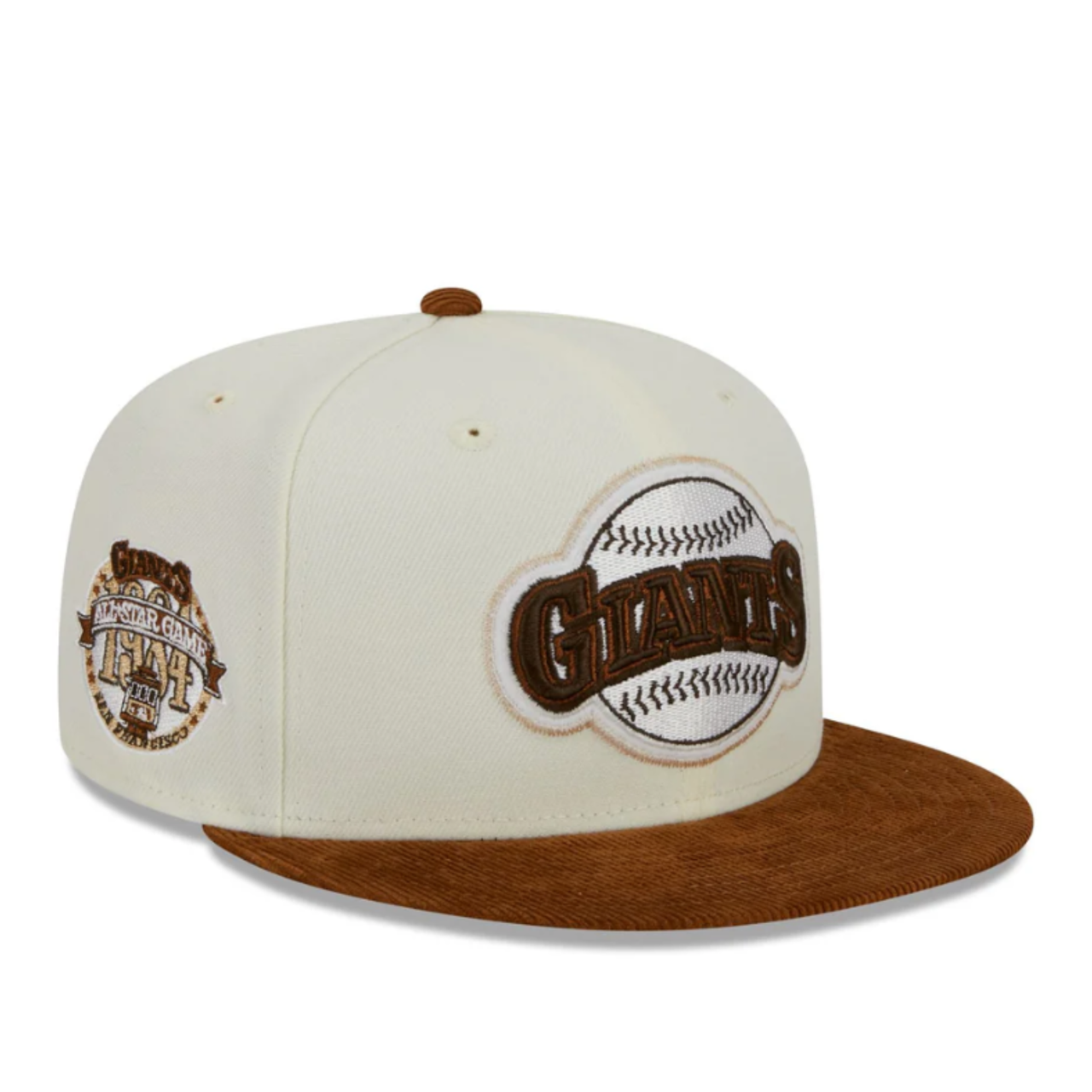 Cream San Francisco Giants Corduroy Visor New Era Fitted Hat