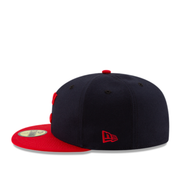 MLB Cleveland Guardians C Navy/Red 2 Tone New Era 59Fifty Fitted Side