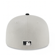 Back of New Era Toronto Blue Jays Cooperstown Light Gray Black EXCLUSIVE 59FIFTY Fitted Hat