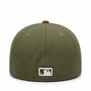 New Era Toronto Blue Jays Olive Brown 59Fifty Fitted Hat back view