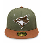 New Era Toronto Blue Jays Olive Brown 59Fifty Fitted Hat front view