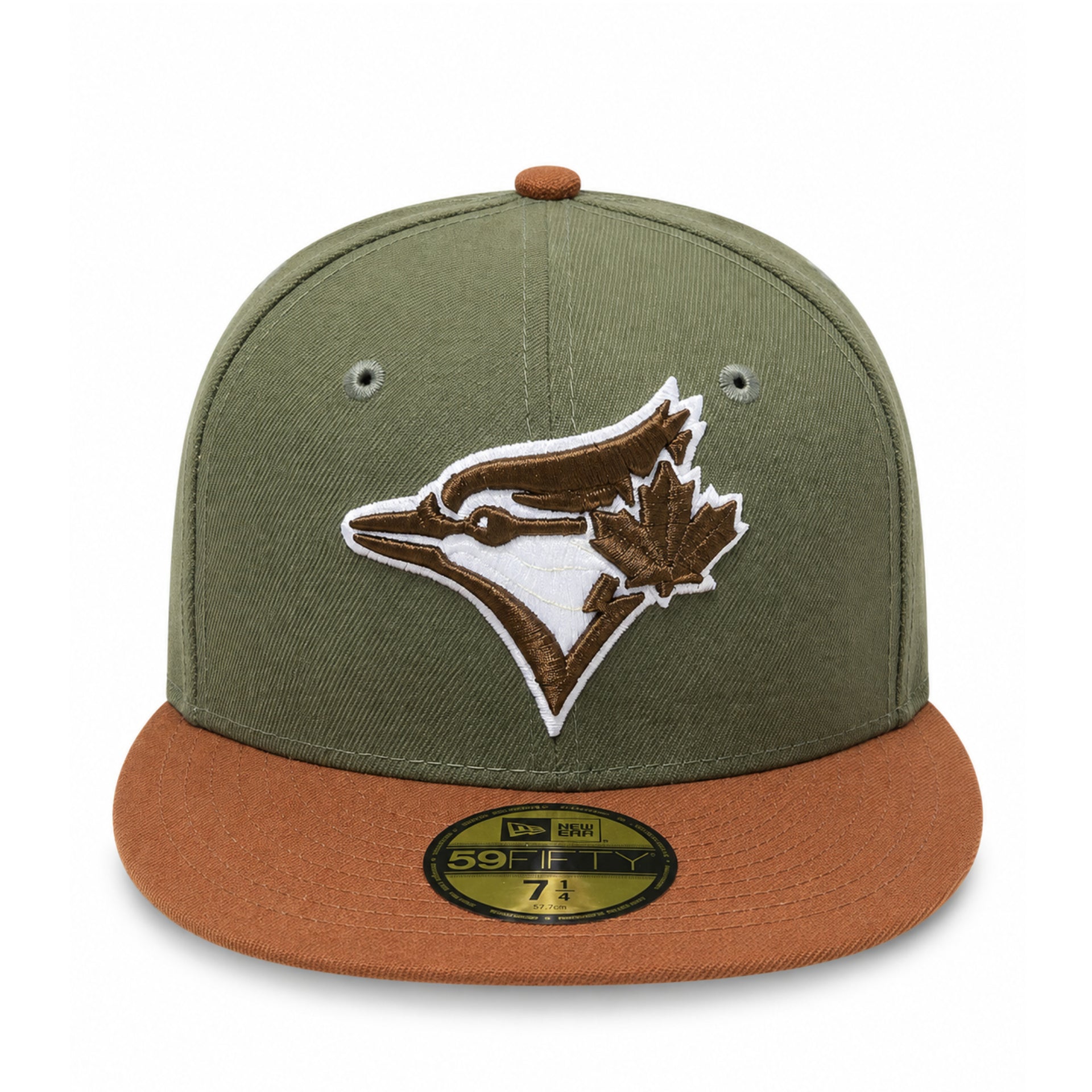 New Era Toronto Blue Jays Olive Brown 59Fifty Fitted Hat front view