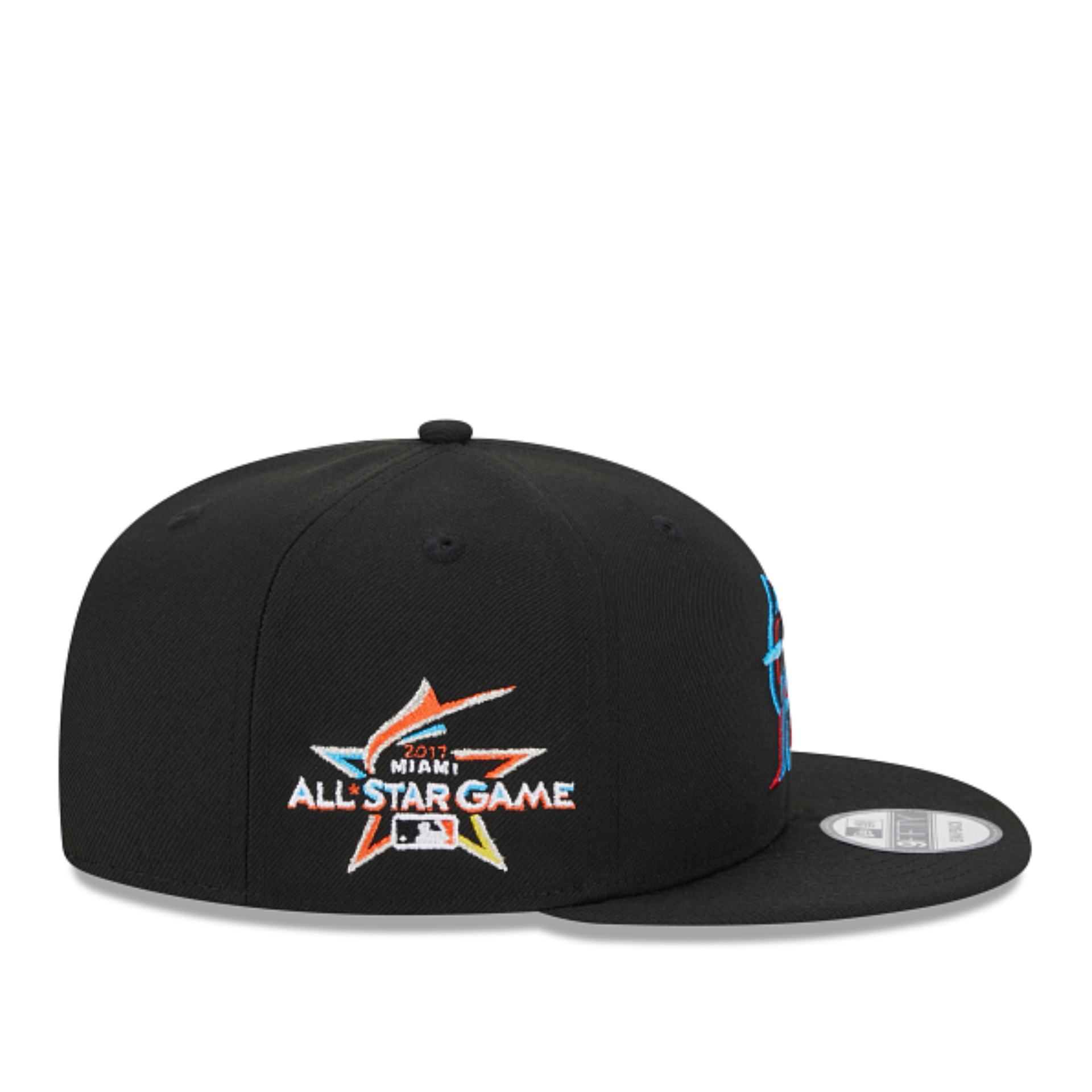 Side of New Era Miami Marlins 2019 All Star Game Black 9FIFTY Snapback Hat