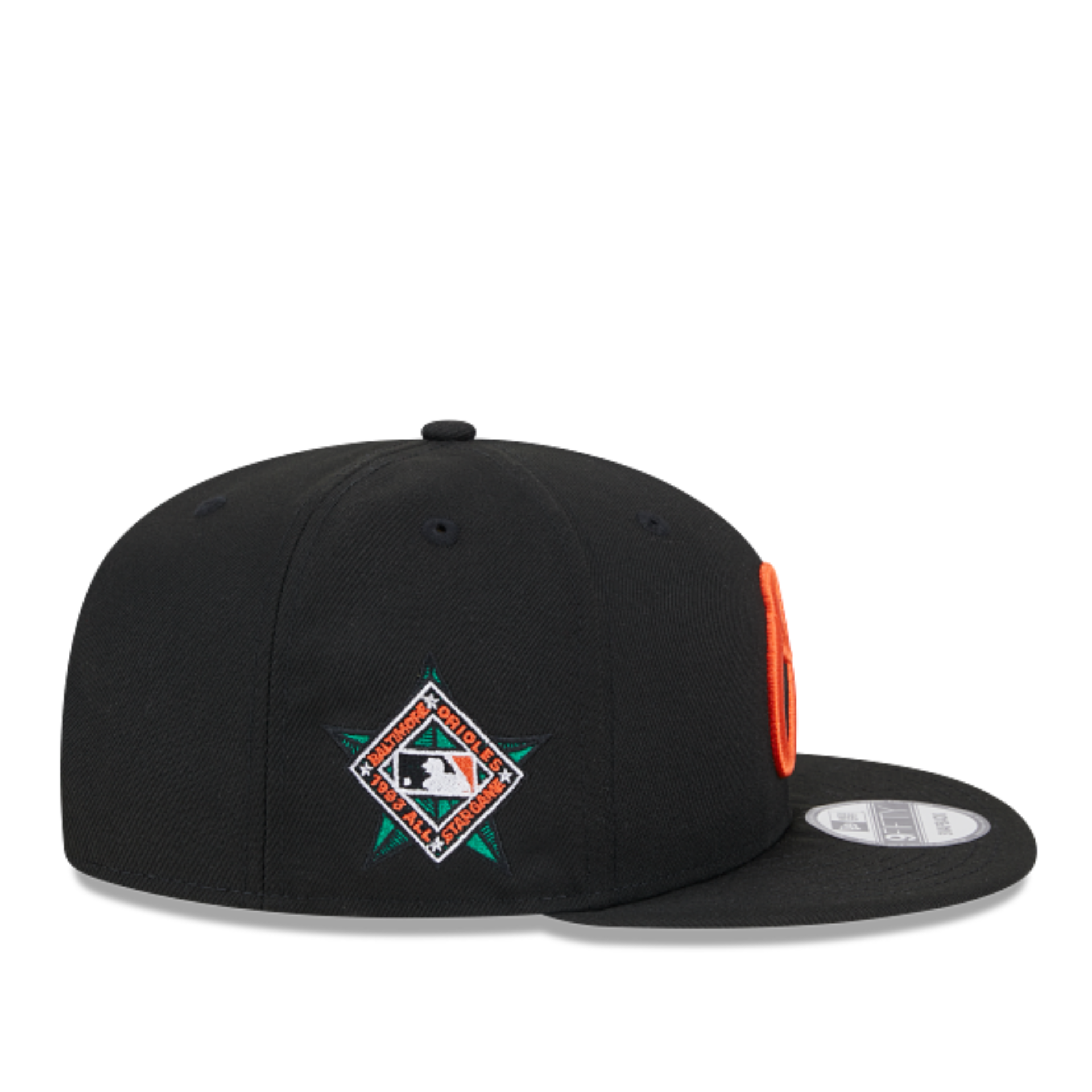 Side of New Era Baltimore Orioles O's 1993 All Star Game Side Patch 9Fifty Snapback