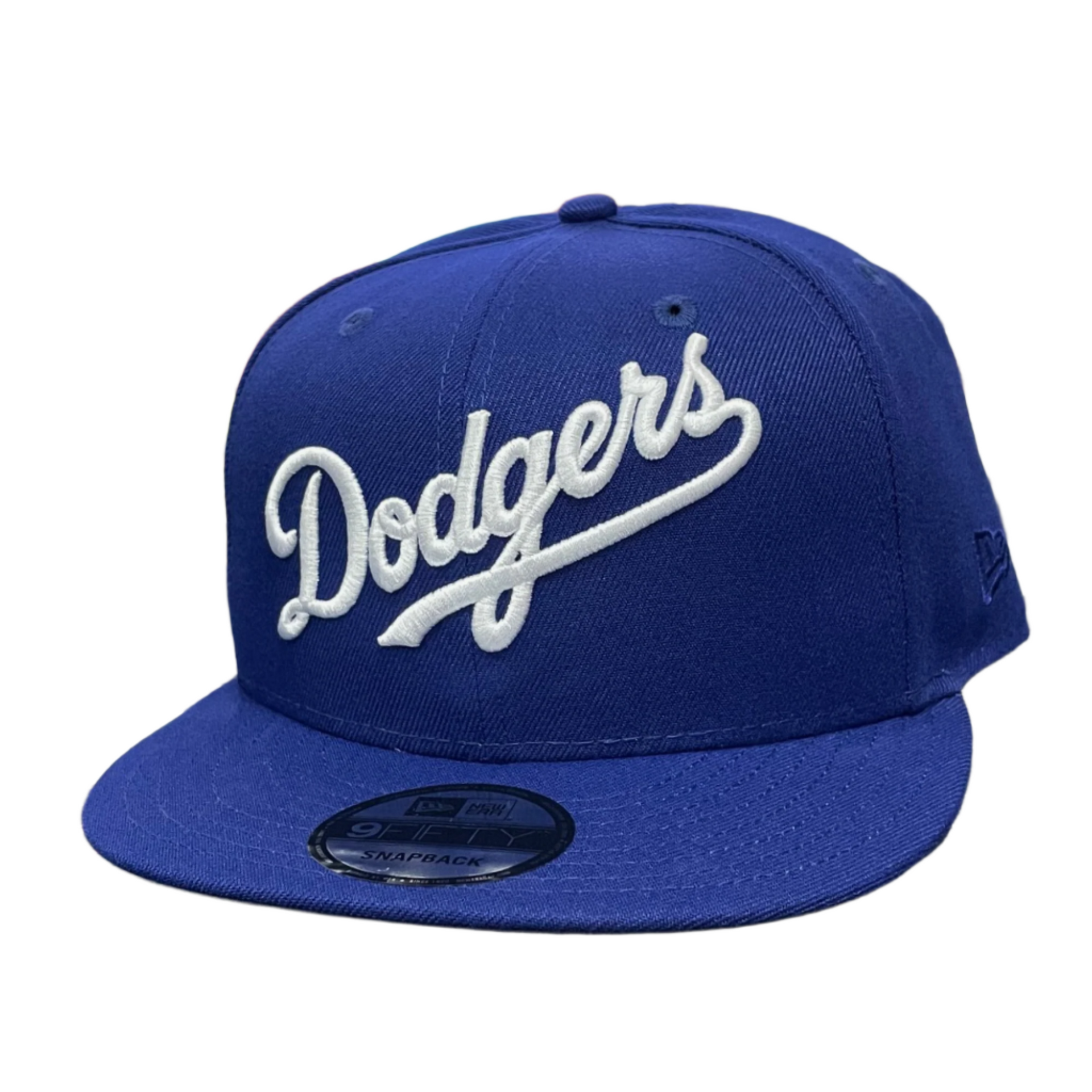 New Era Los Angeles Dodgers Script Royal Blue Logo 9Fifty Snapback Hat