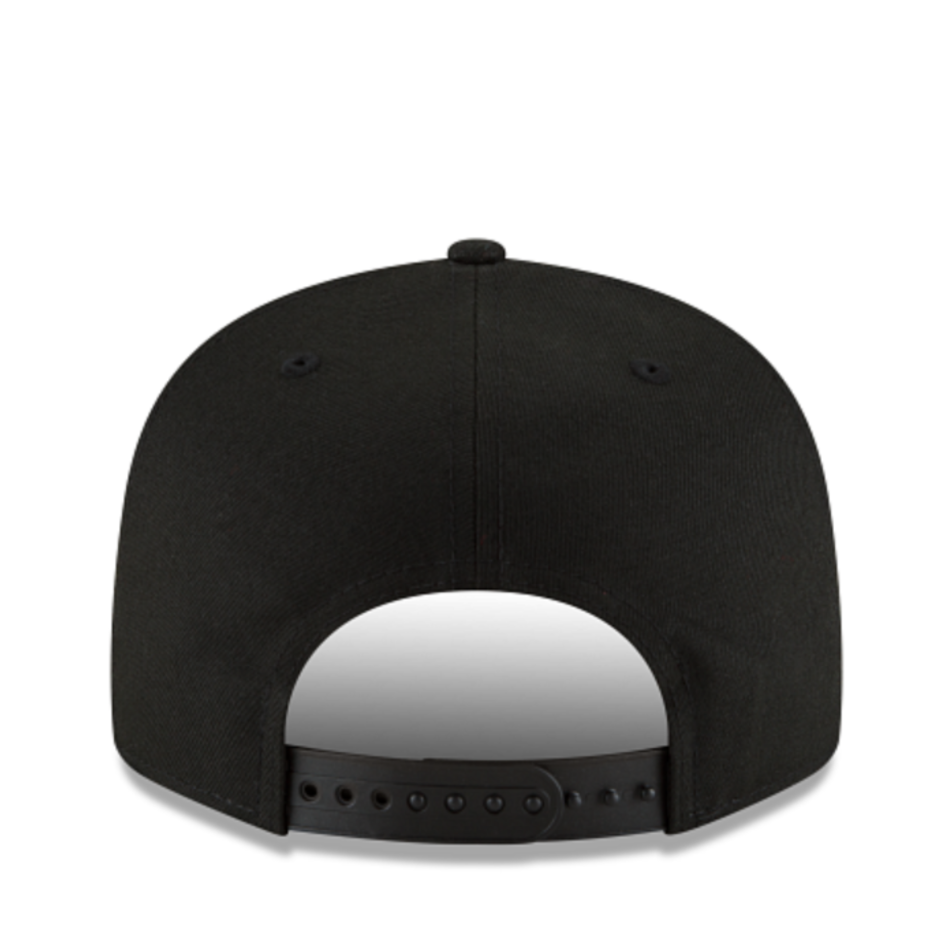 back of new era oakland atletics black 9fifty snapback hat