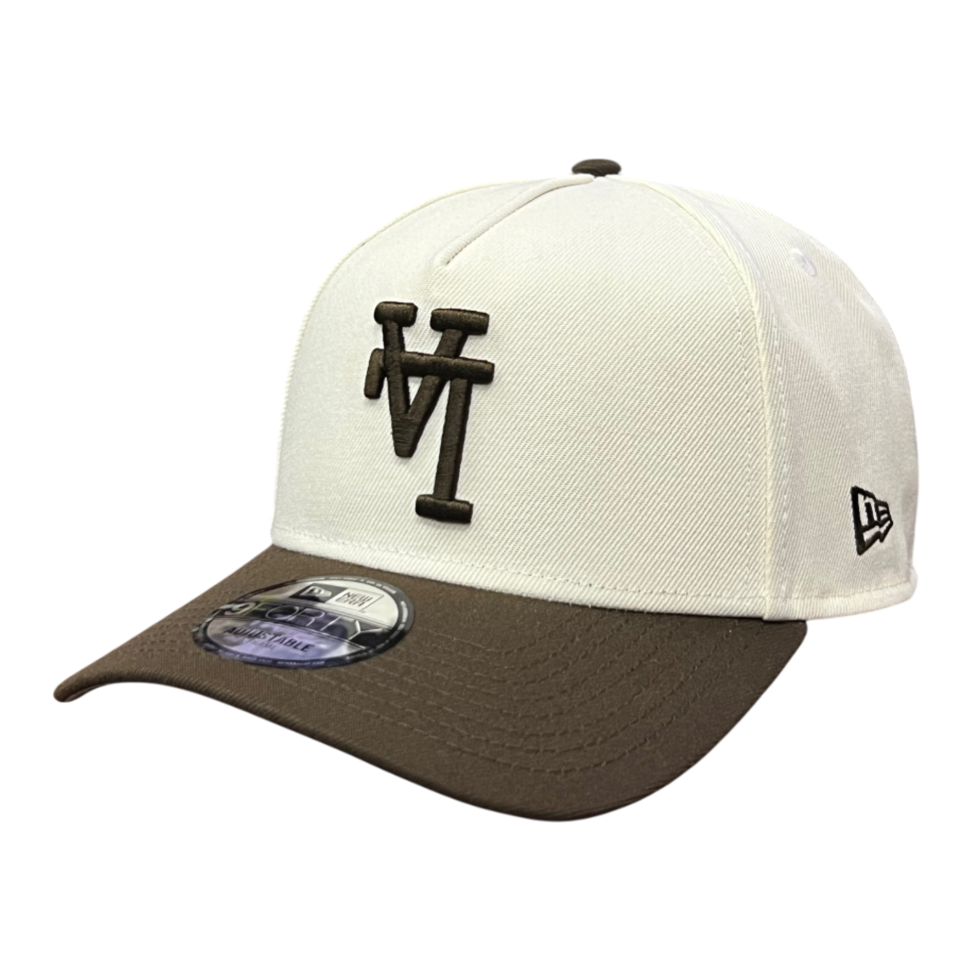 Los Angeles Dodgers Upside Down Chrome Walnut 9FORTY A-Frame Snapback