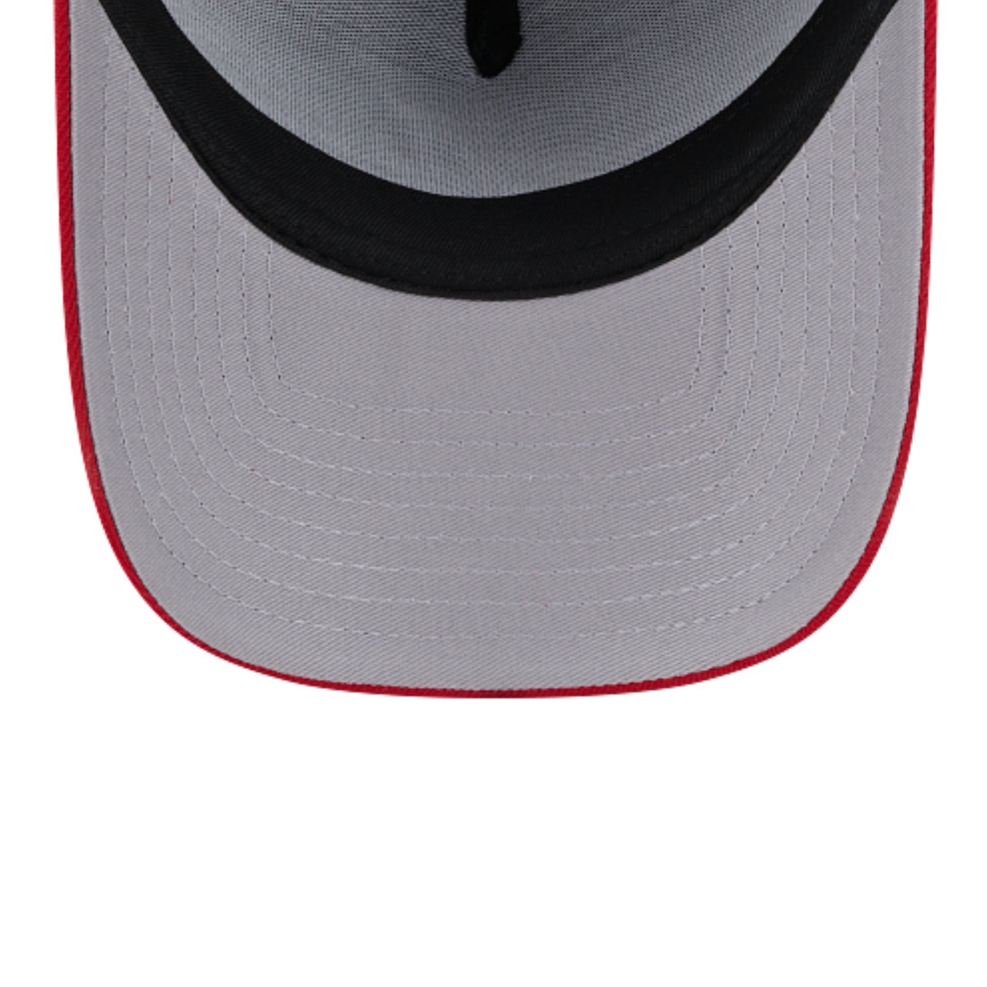 gray under visor of new era atlanta braves navy red 9forty a-frame snapback hat