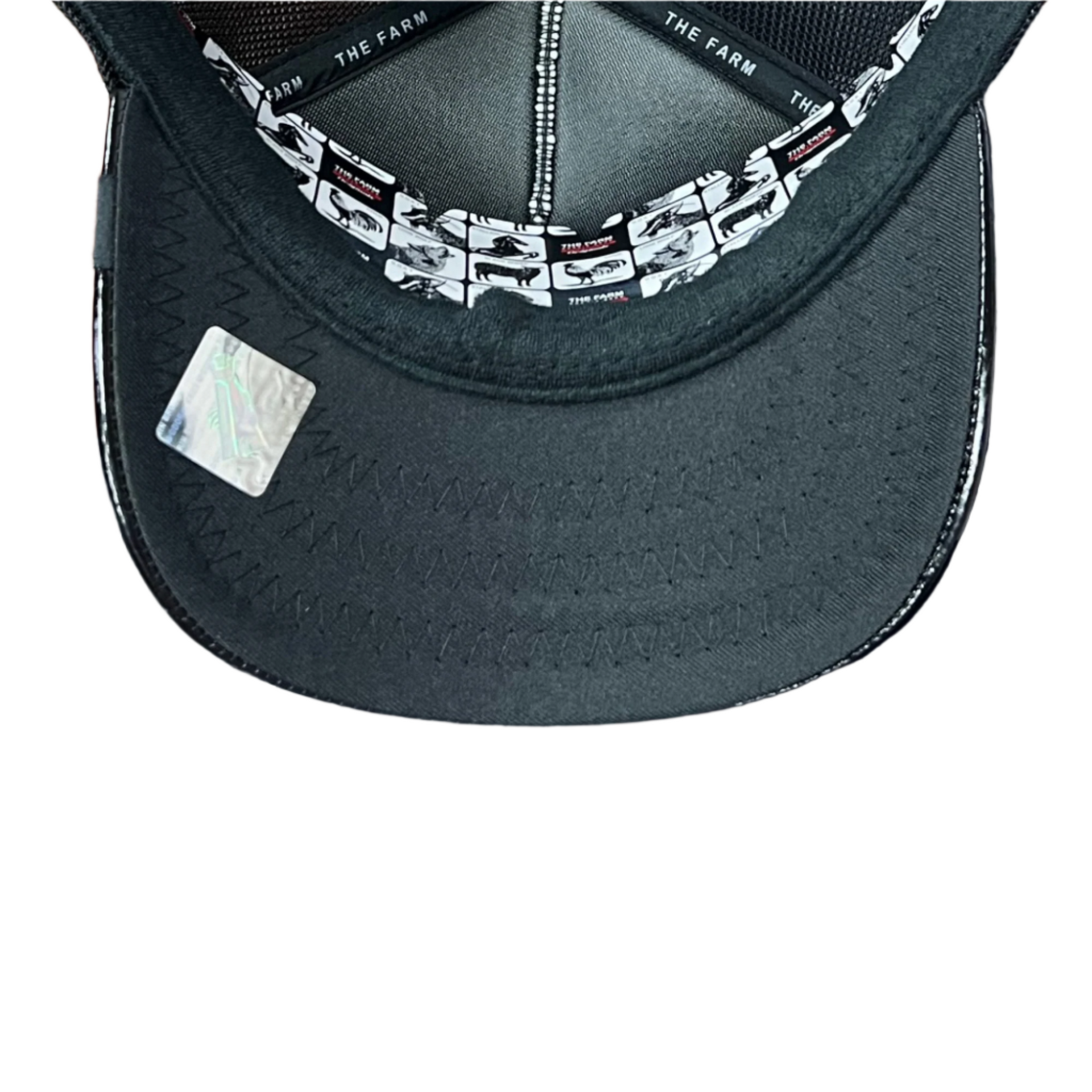 the under visor of black panther patent trucker hat