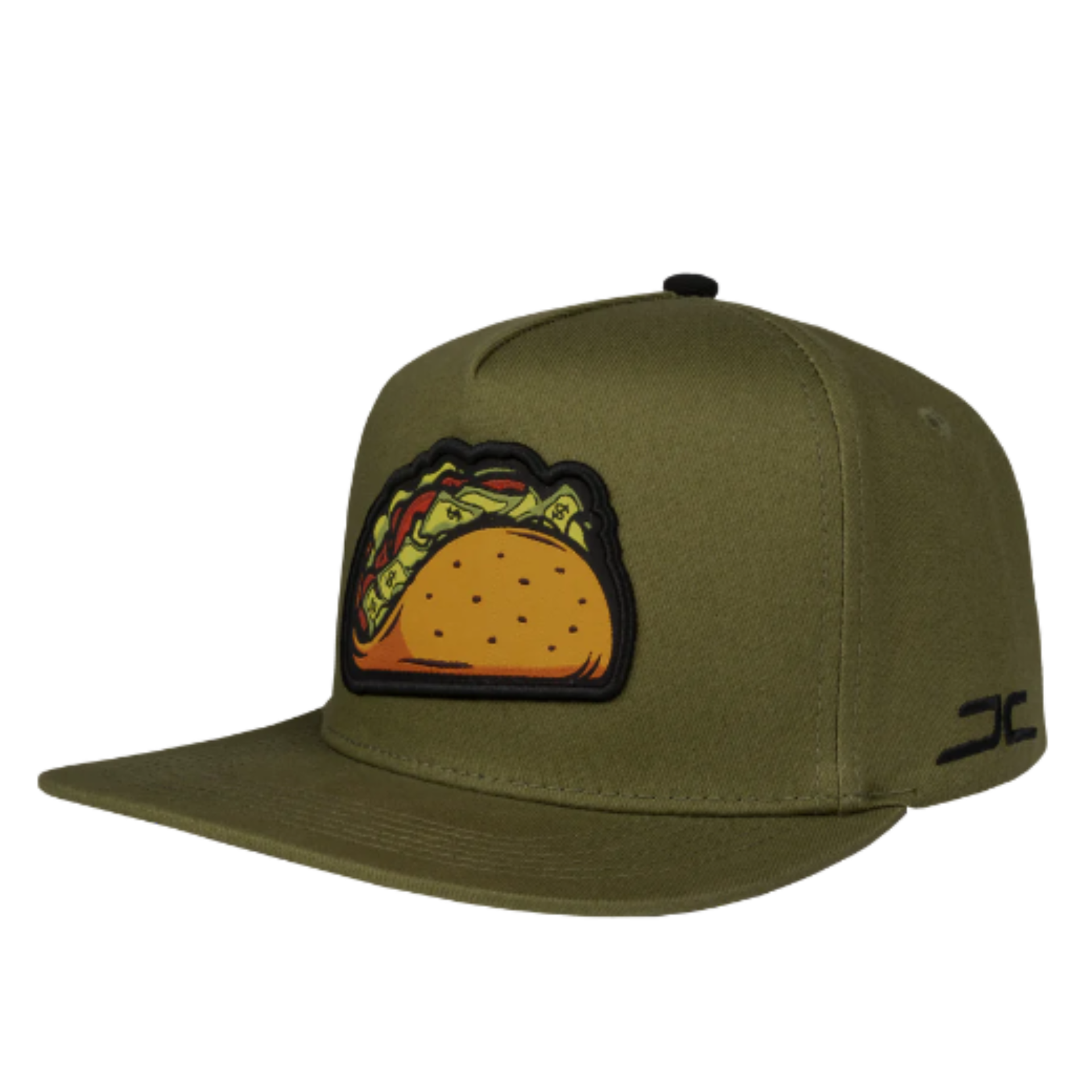 JC Hat Taco logo Olive green snapback