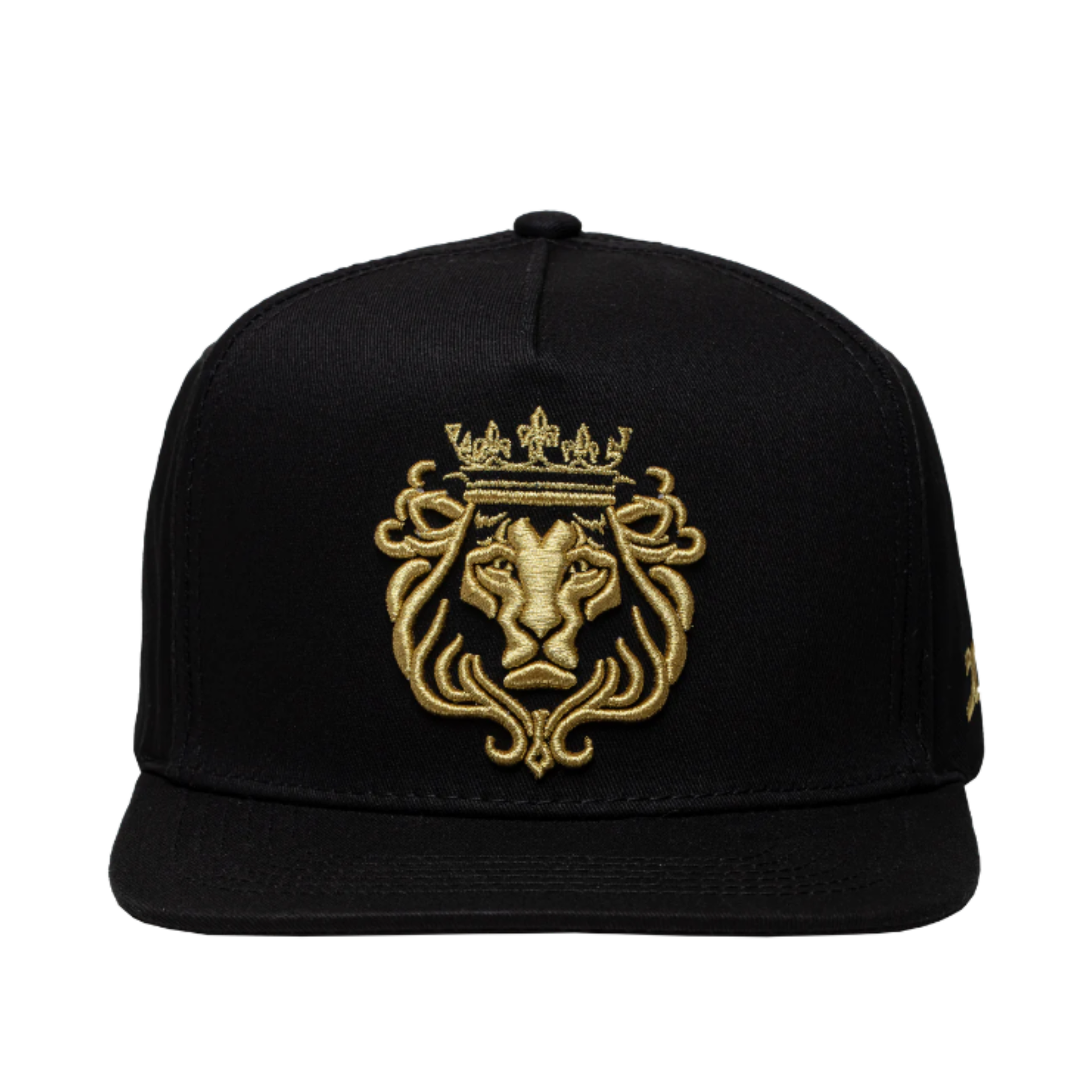 JC Gold lion logo Black snapback