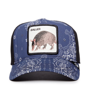 Pattern Blue Mo Money Baller Goorin Bros trucker snapback hat