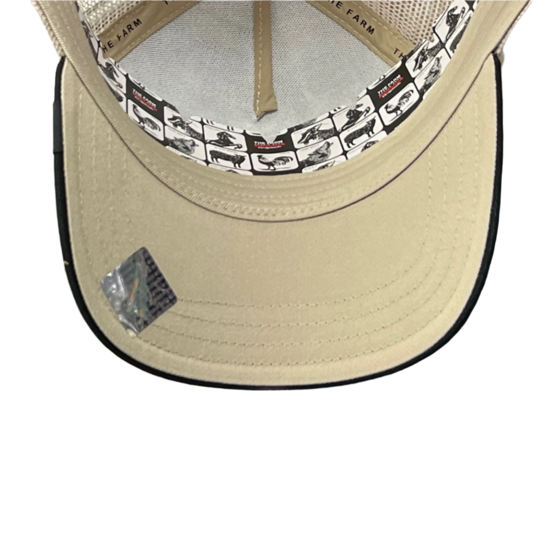 ebony color under visor of goorin bros vicious snake trucker snapback hat