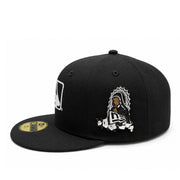 Virgen De Guadalupe New Era Logo Enamel Hat Pin on the hat view