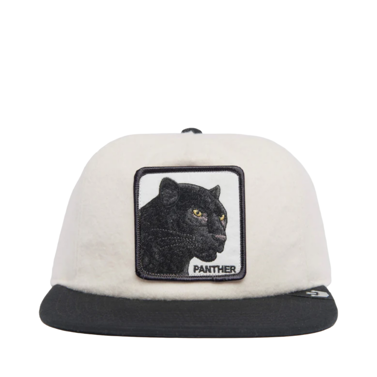 White Black THe Panther Stealth Explorer Goorin Bros Fur SNapback hat