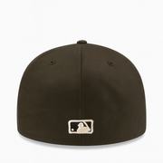 back of New Era Los Angeles Dodgers Walnut Black 59FIFTY Fitted Hat