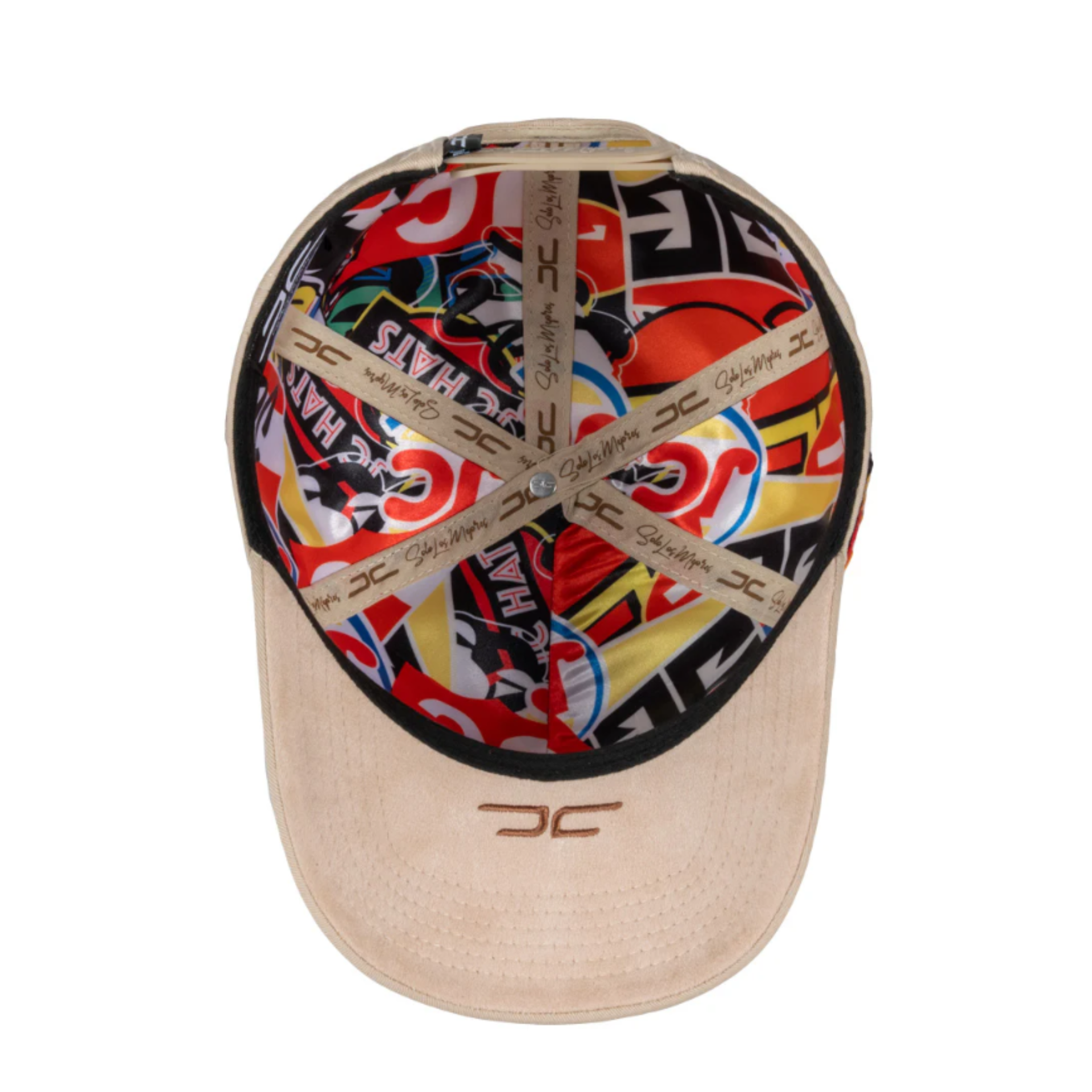 JC brand beige double curved men's snapback