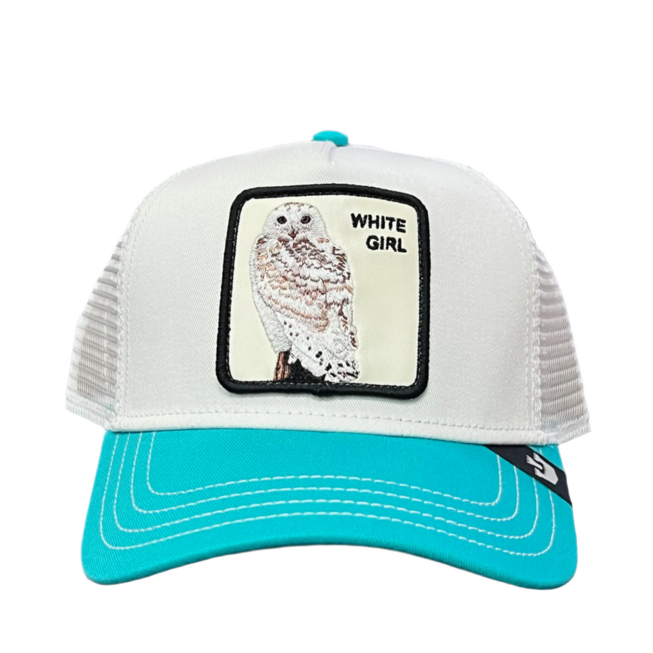 Goorin Bros White Owl trucker hat front side 