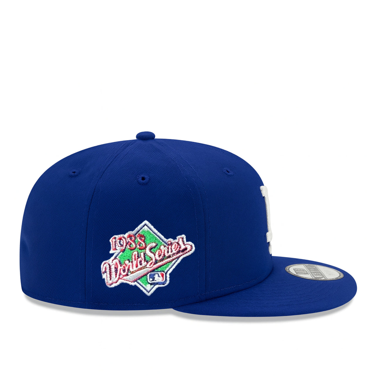 side of New Era Los Angeles Dodgers World Series 1988 Blue 9FIFTY A-Frame Snapback Hat