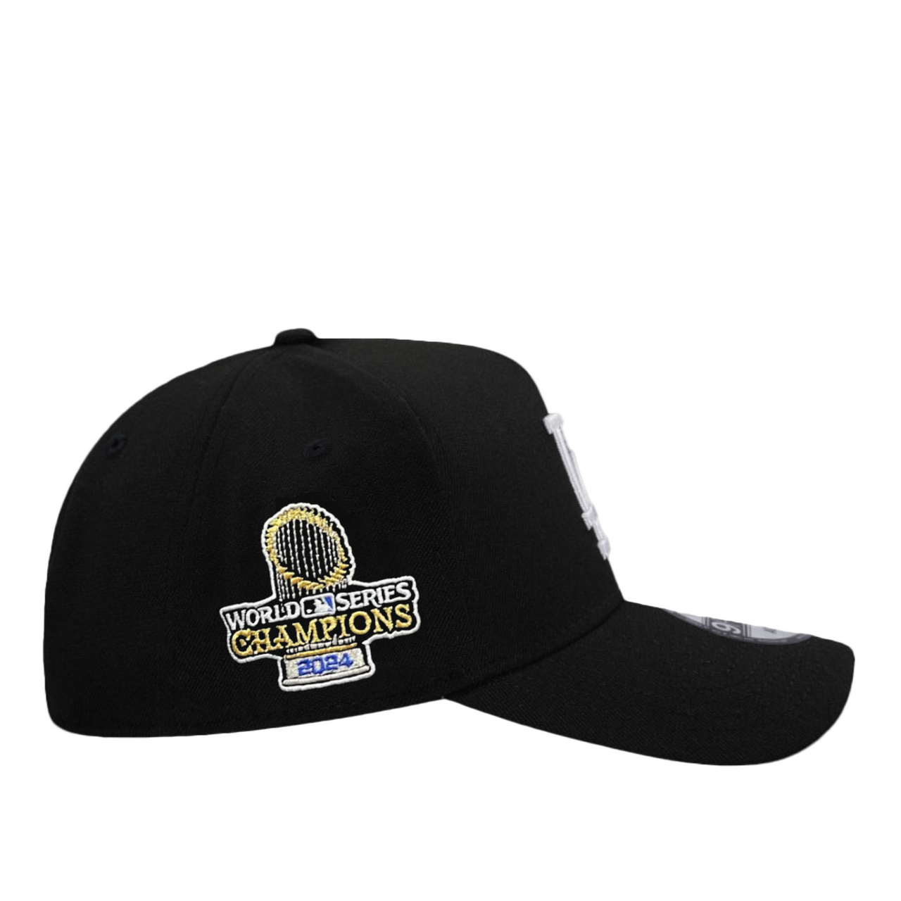 side patch of New Era Los Angeles Dodgers 2024 World Series Champ City Connect 9FORTY A-Frame Snapback Hat
