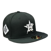 New Era Houston Astros Black and White 59FIFTY Fitted Hat