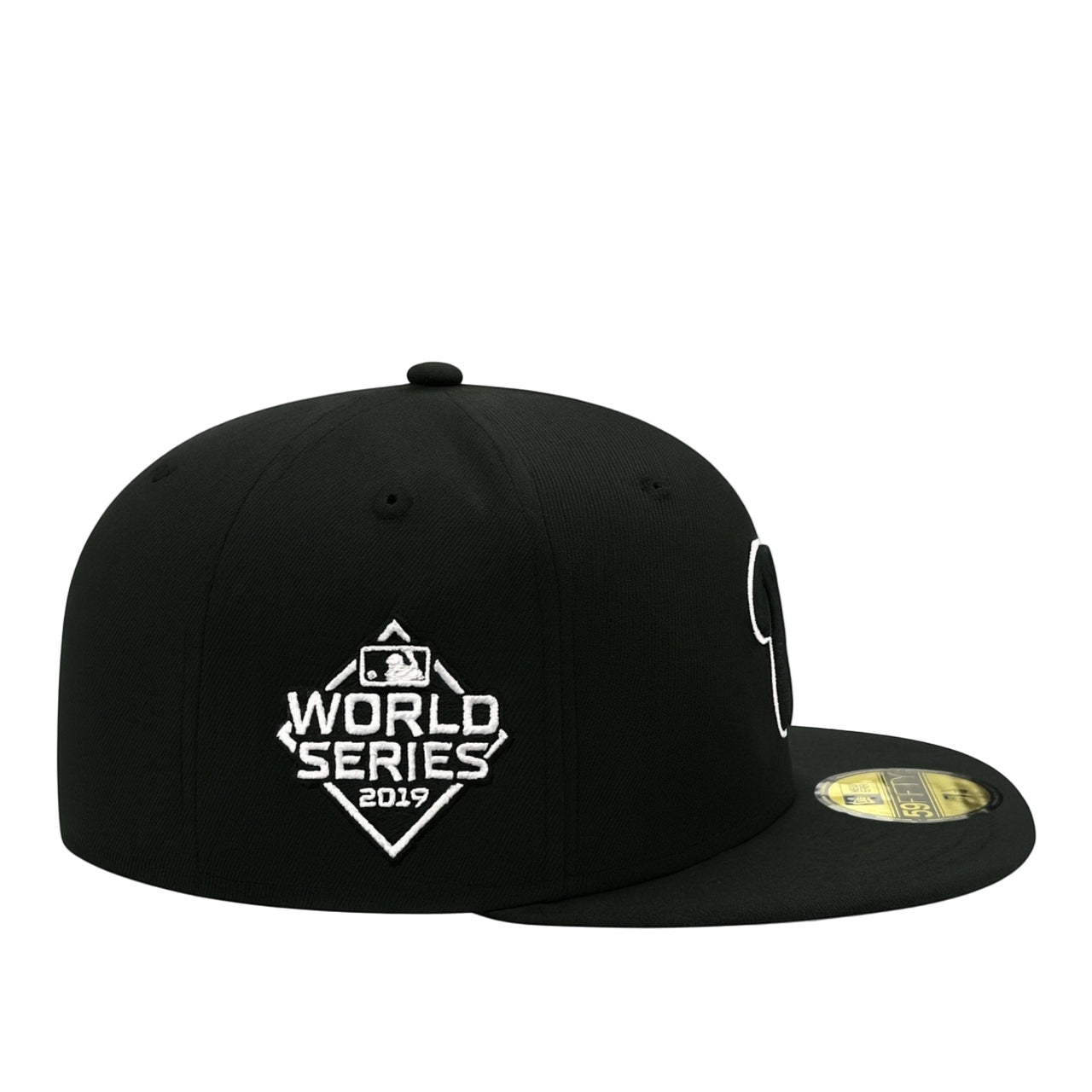 side patch of New Era Washington Nationals World Series 2019 Black 59FIFTY Fitted Hat
