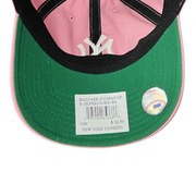 green under visor of 47' Brand New York Yankees NY Clean Up Pink Adjustable Strap Hat