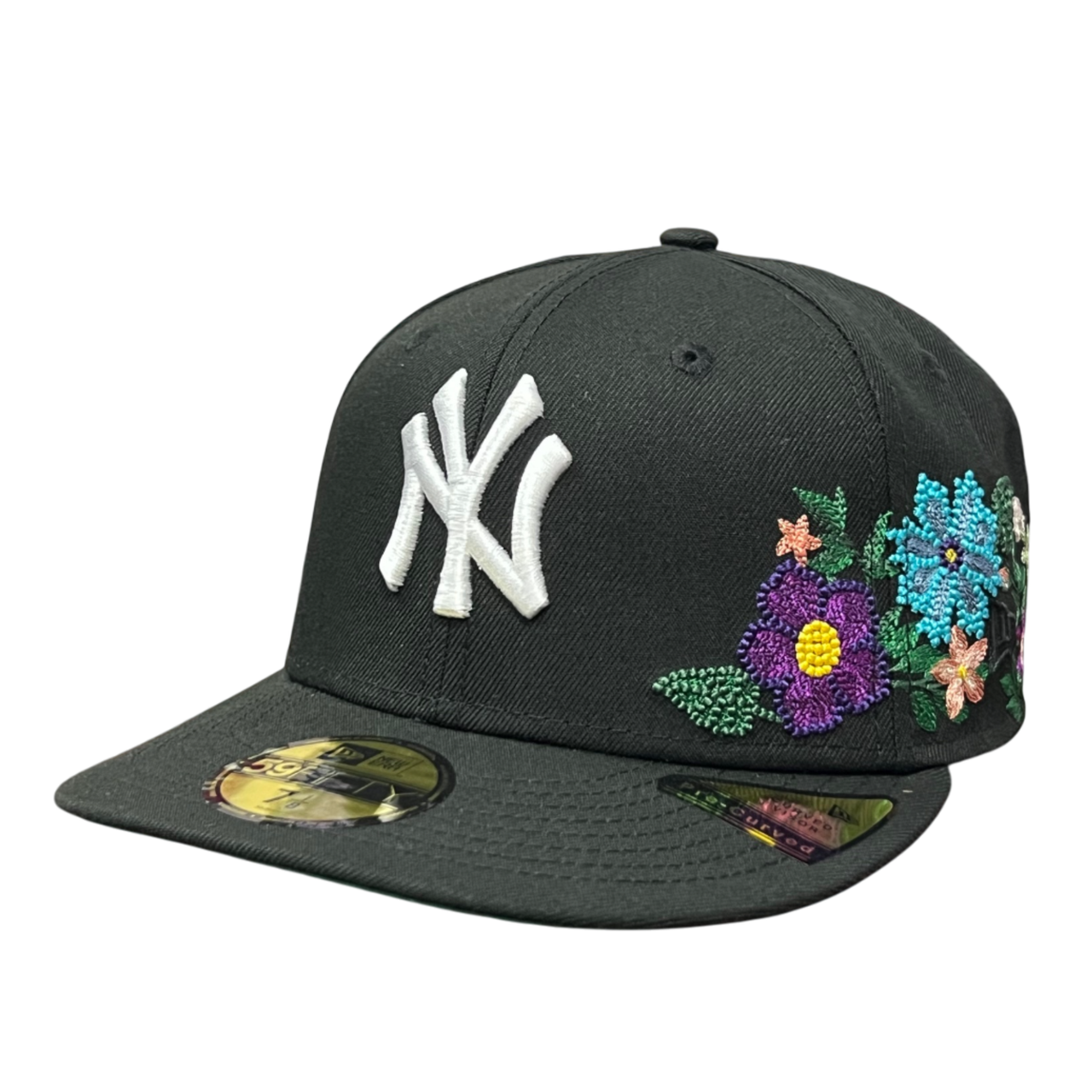 New York Yankees Tonal Florals Black 59FIFTY Fitted Hat