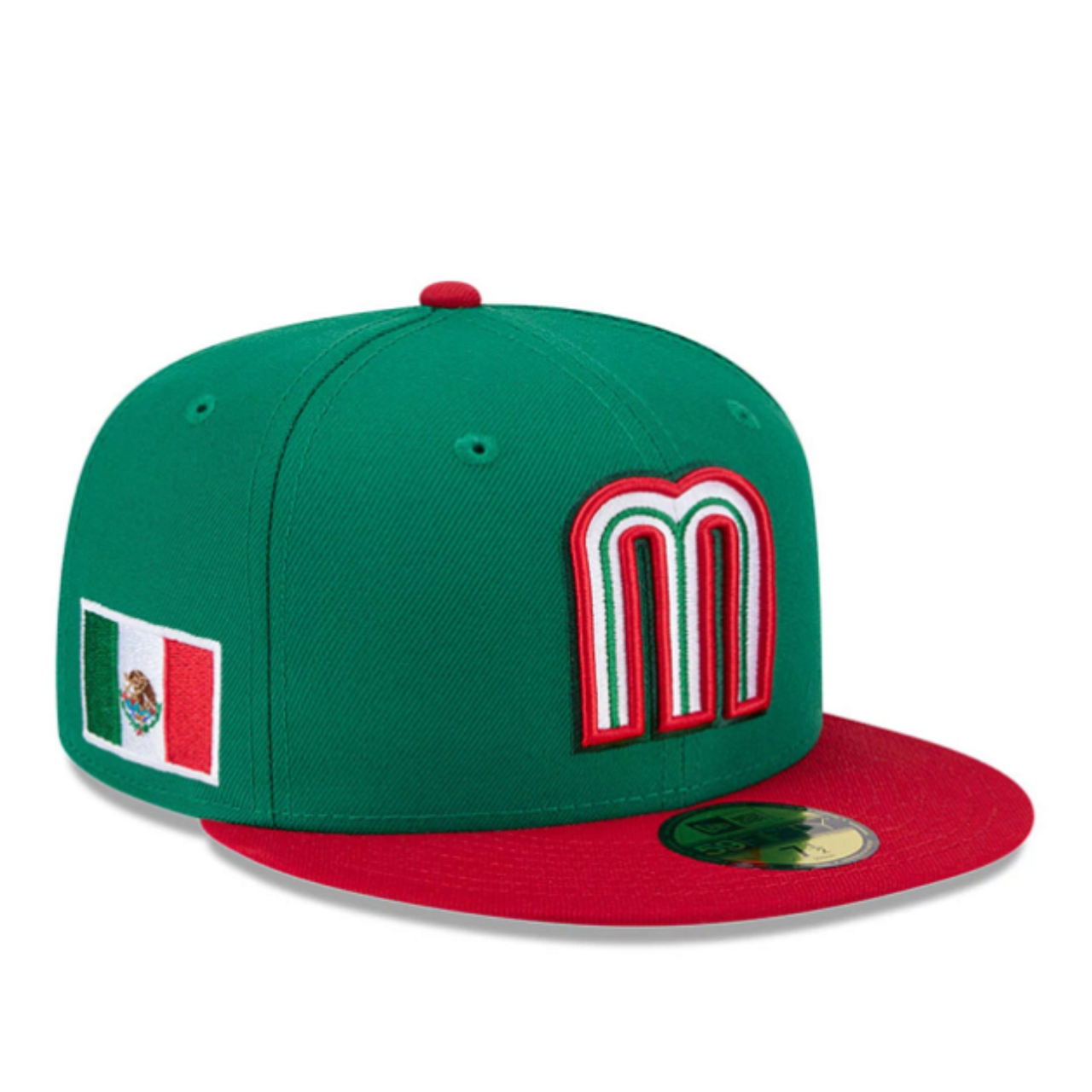 New Era WBC Mexico Baseball Green Red 2 Tone 59FIFTY Fitted Cap