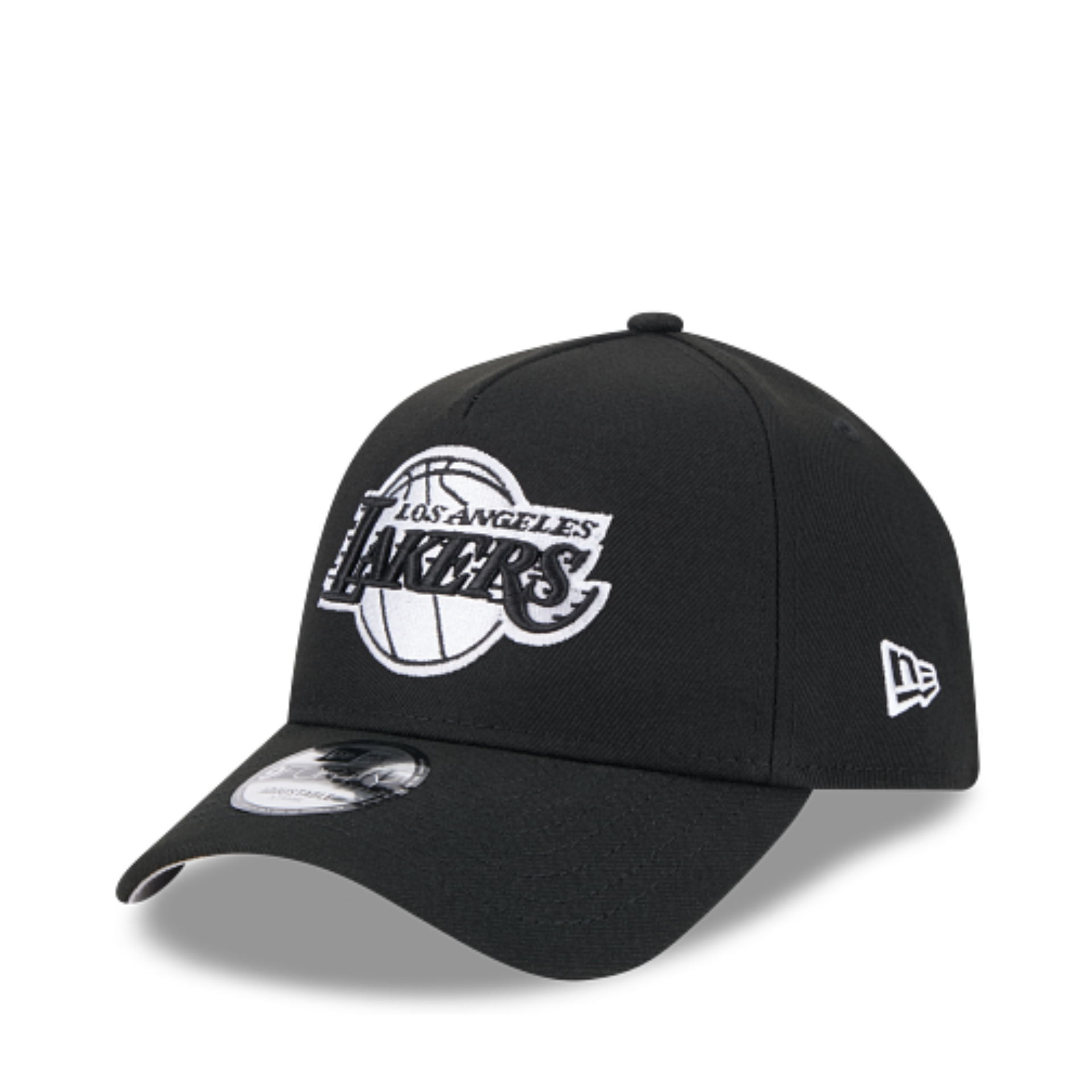 New Era Lakers Black White 9forty A Frame Snapback Hat