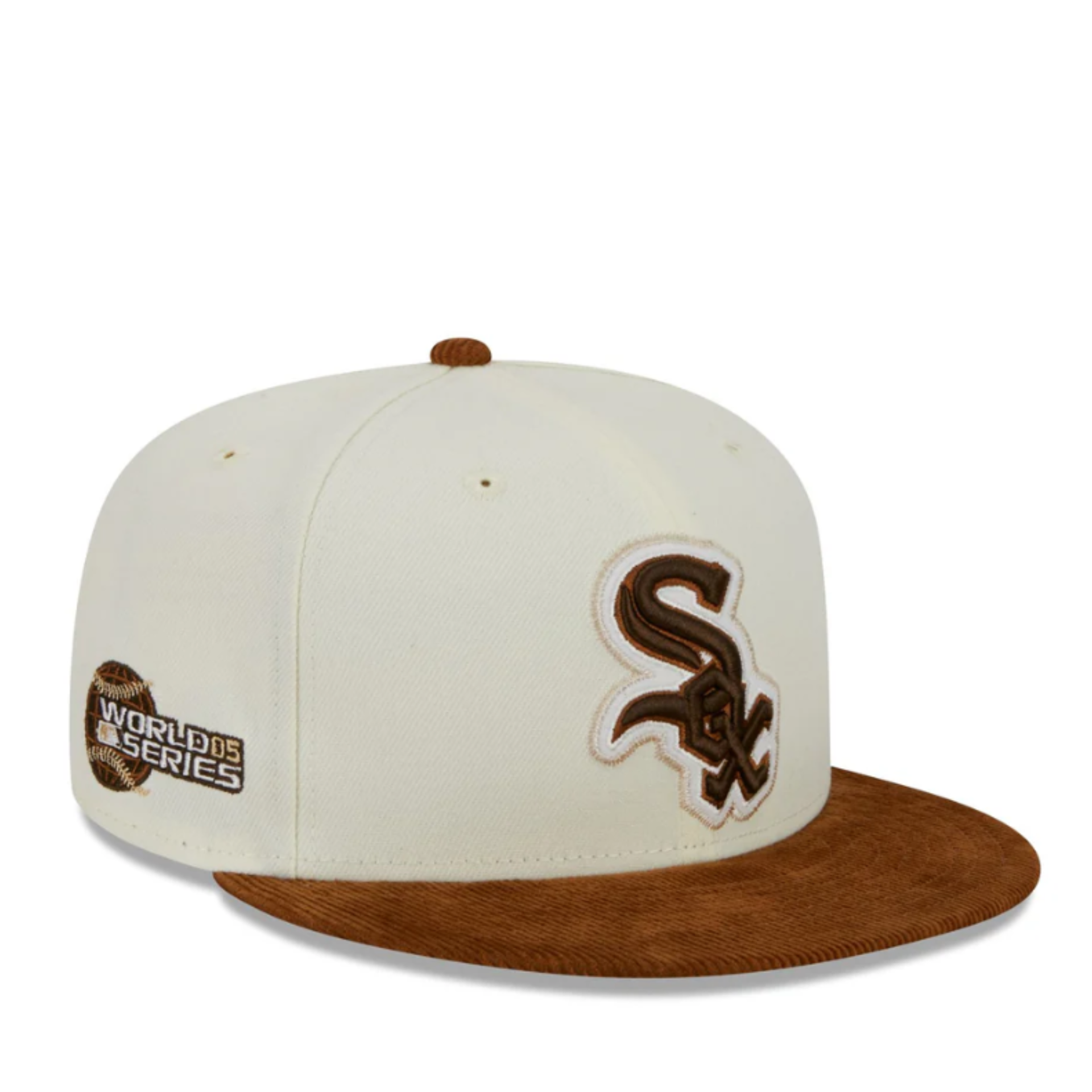 Cream Chicago White Sox Corduroy Visor New Era Fitted Hat