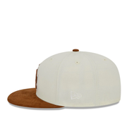 Cream Los Angeles Dodgers Corduroy Visor New Era Fitted Hat