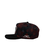 burgundy poker camo jc brand snapback hat