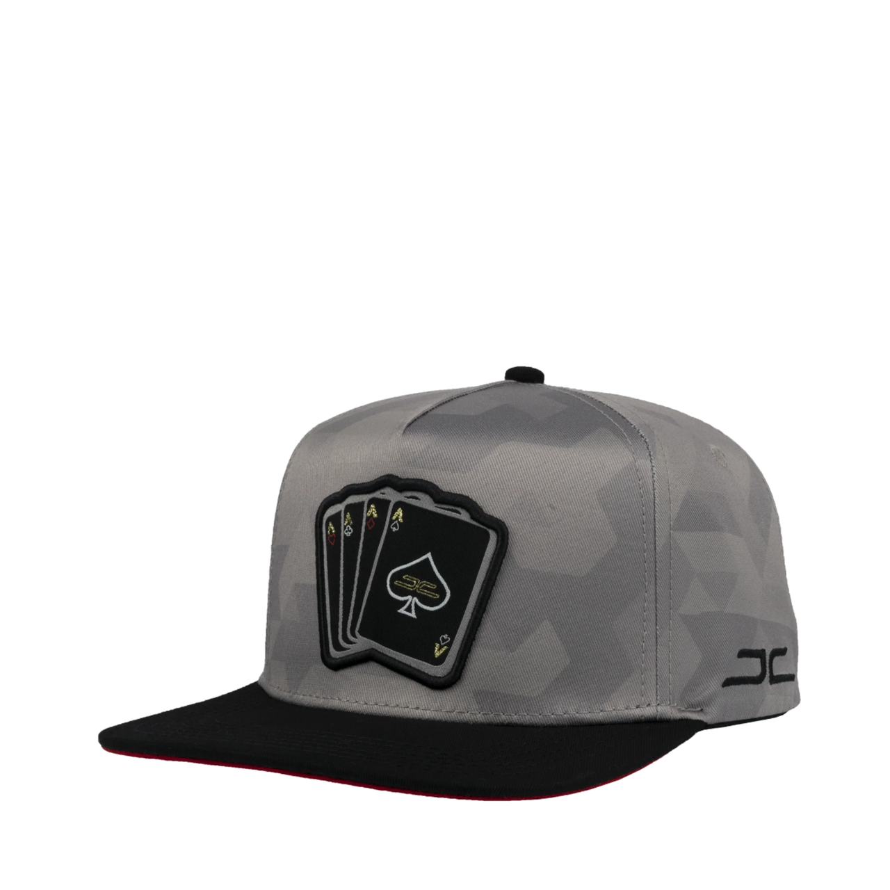 Silver sand poker camo jc brand snapback hat