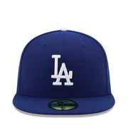 YOUTH Los Angeles Dodgers Authentic Blue 59FIFTY Fitted Hat front view
