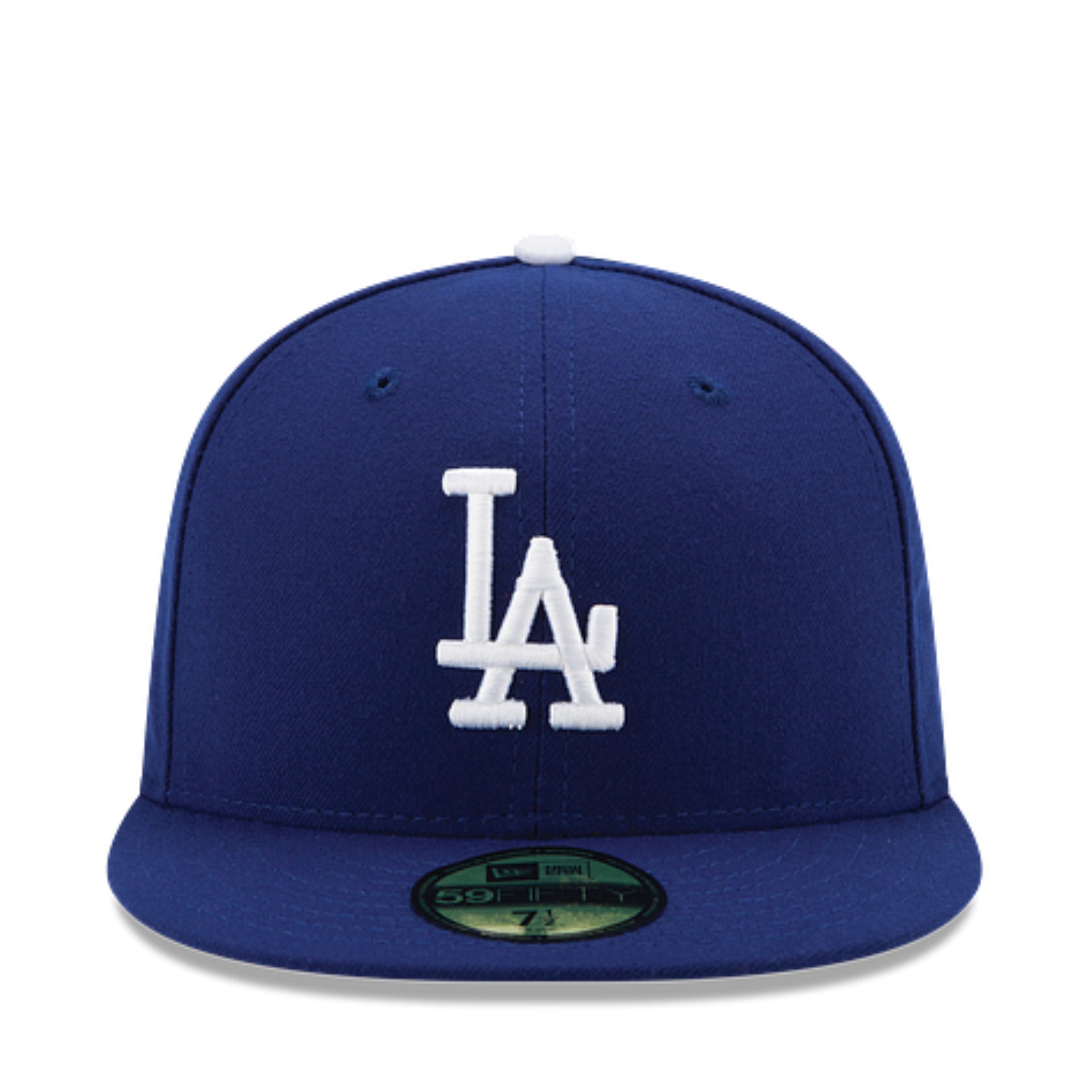 YOUTH Los Angeles Dodgers Authentic Blue 59FIFTY Fitted Hat front view