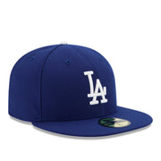 YOUTH Los Angeles Dodgers Authentic Blue 59FIFTY Fitted Hat front right view